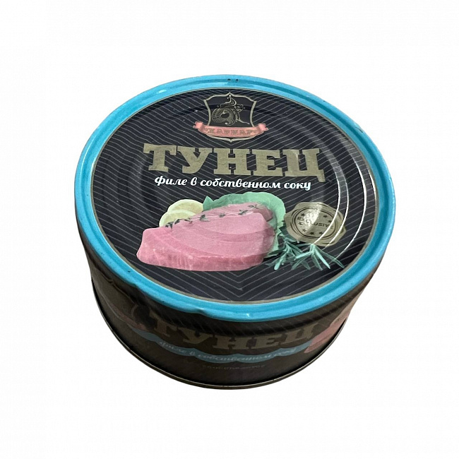 Тунец филе в собственном соку 185 гр